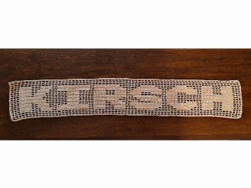 This style is called filet crochet.  I made this as a gift for a doctor who helped me (his last name).